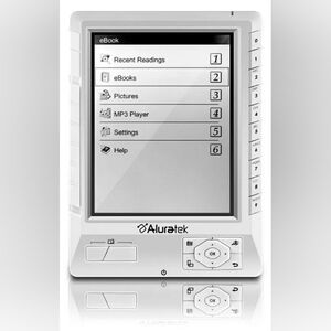 Aluratek "Libre" E-Book Reader Pro with 5" Display White